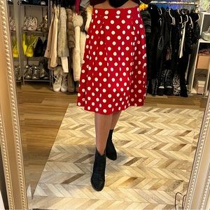 Pleated polkadot skirt medium